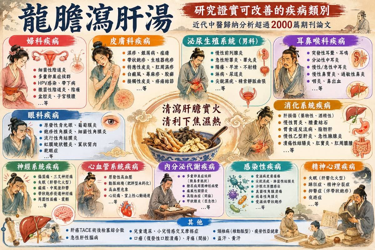 龍膽瀉肝湯的現代臨床研究