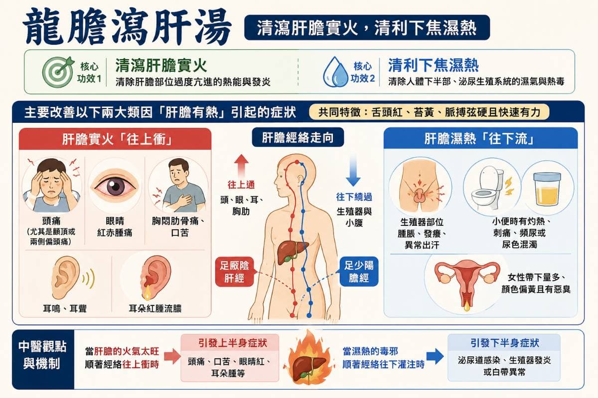 龍膽瀉肝湯的主要功效