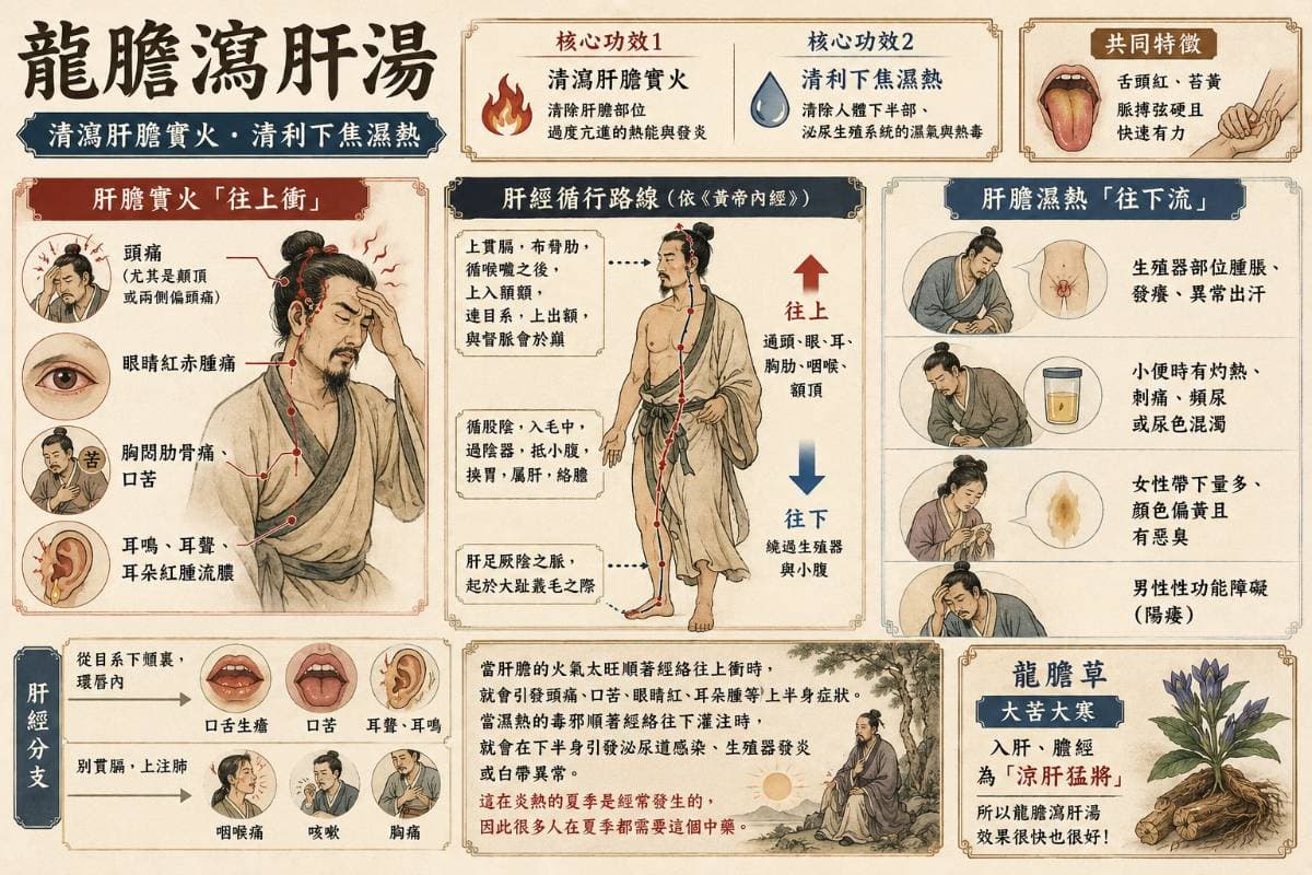從經絡的角度理解龍膽瀉肝湯