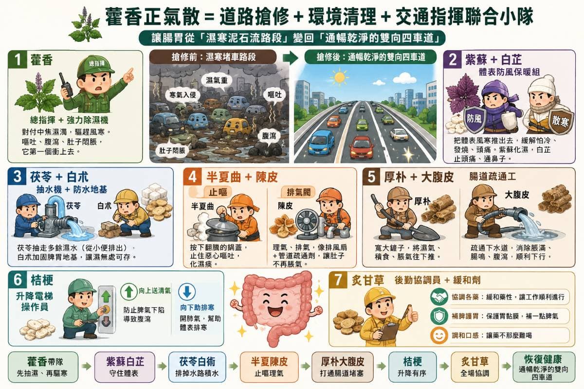 藿香正氣散的組成功效