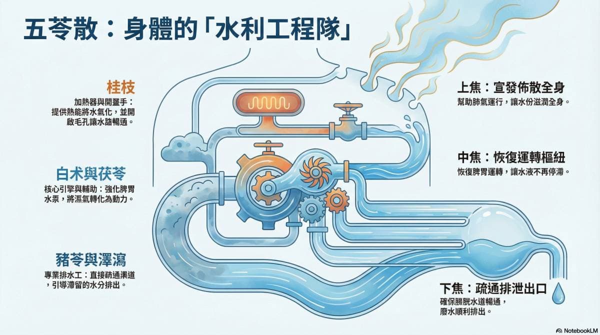五苓散是一種體內利水工程