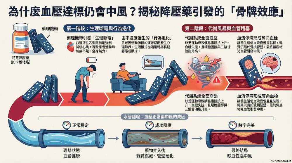 服用降壓藥物出現的骨牌效應