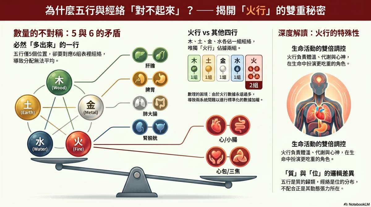 五行與經絡數量對應問題