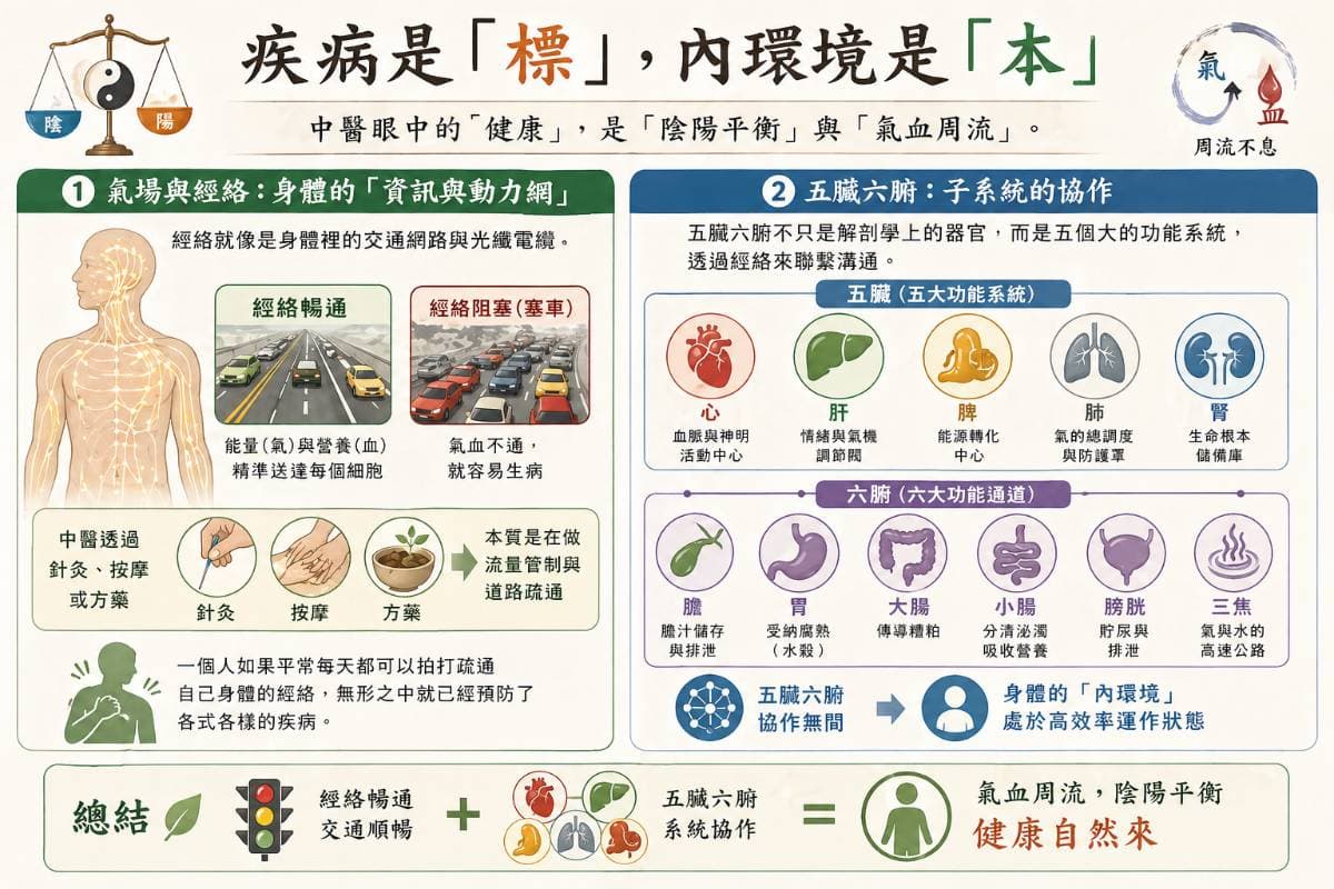 疾病是「標」，內環境是「本」
