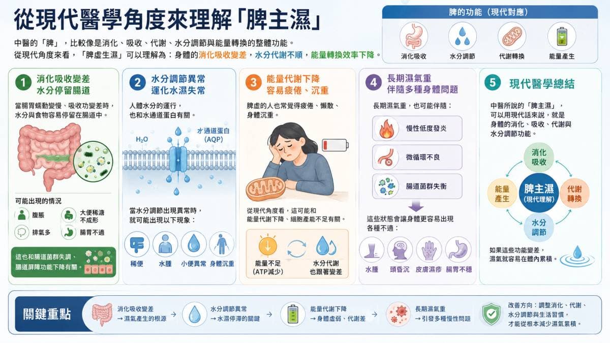 從現代醫學角度來理解「脾主濕」