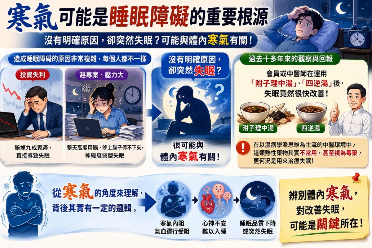 寒氣可能是睡眠障礙的重要根源
