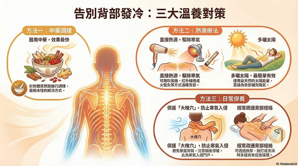 告別背冷方法