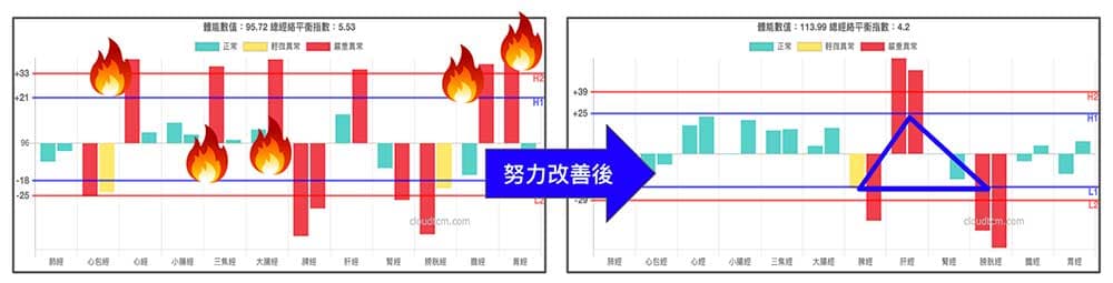 治療到最後會發現，依然剩下鐵三角經絡型態