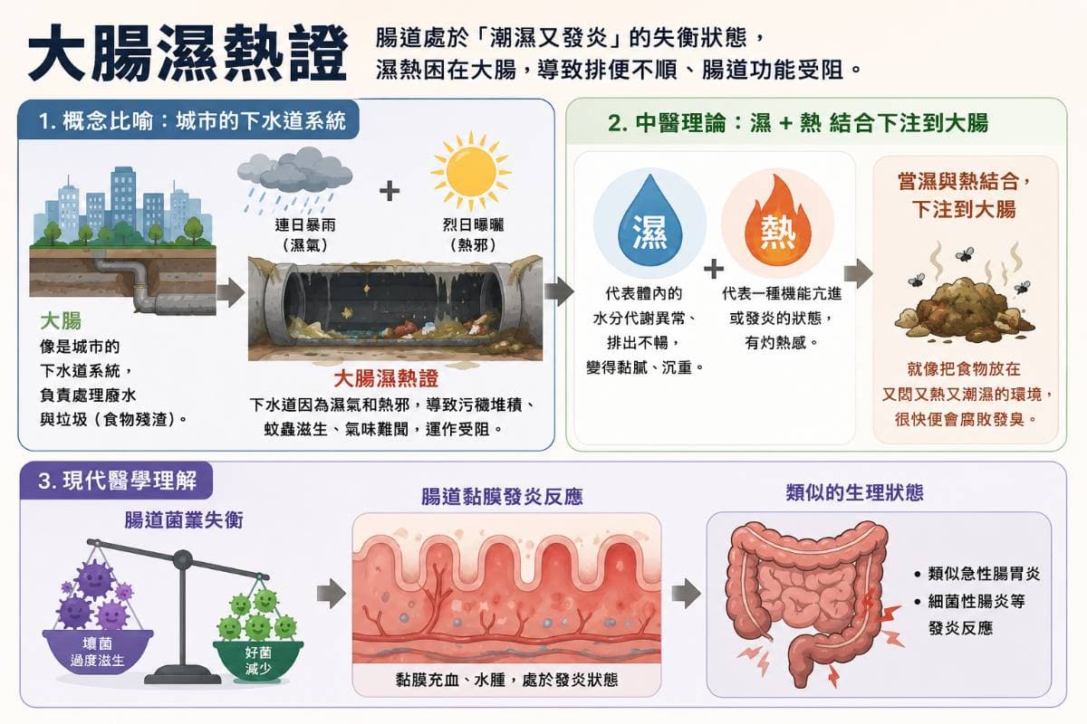 腸道處於潮濕又發炎的狀態下