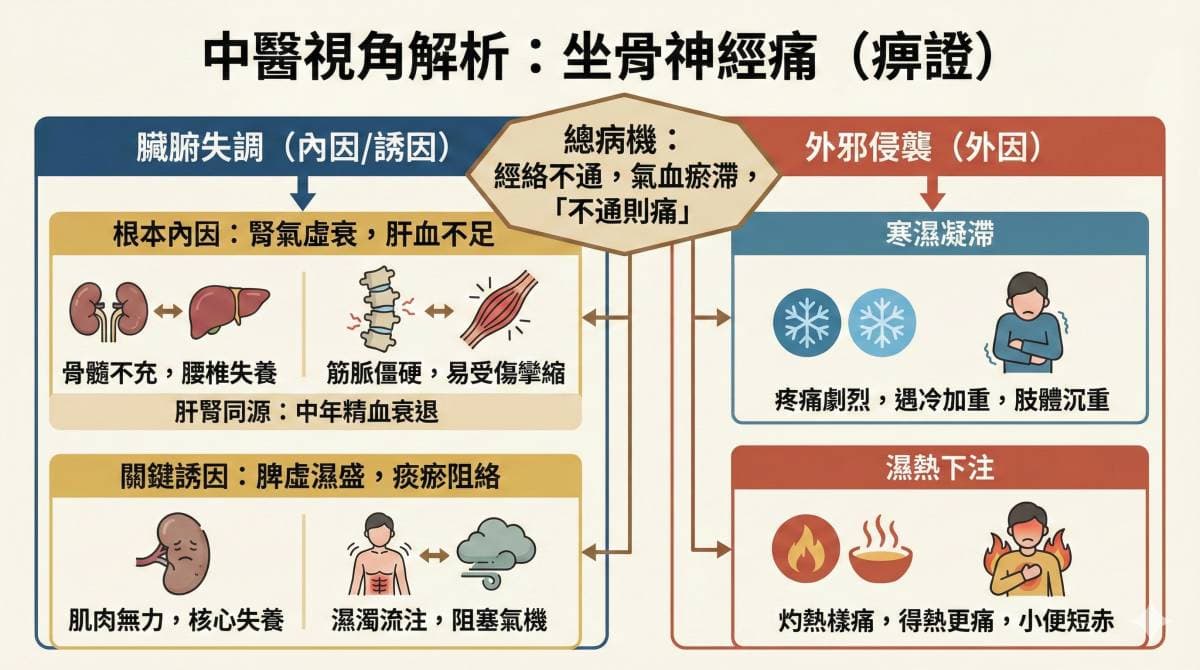 從臟腑與外感六邪角度來理解坐骨神經痛