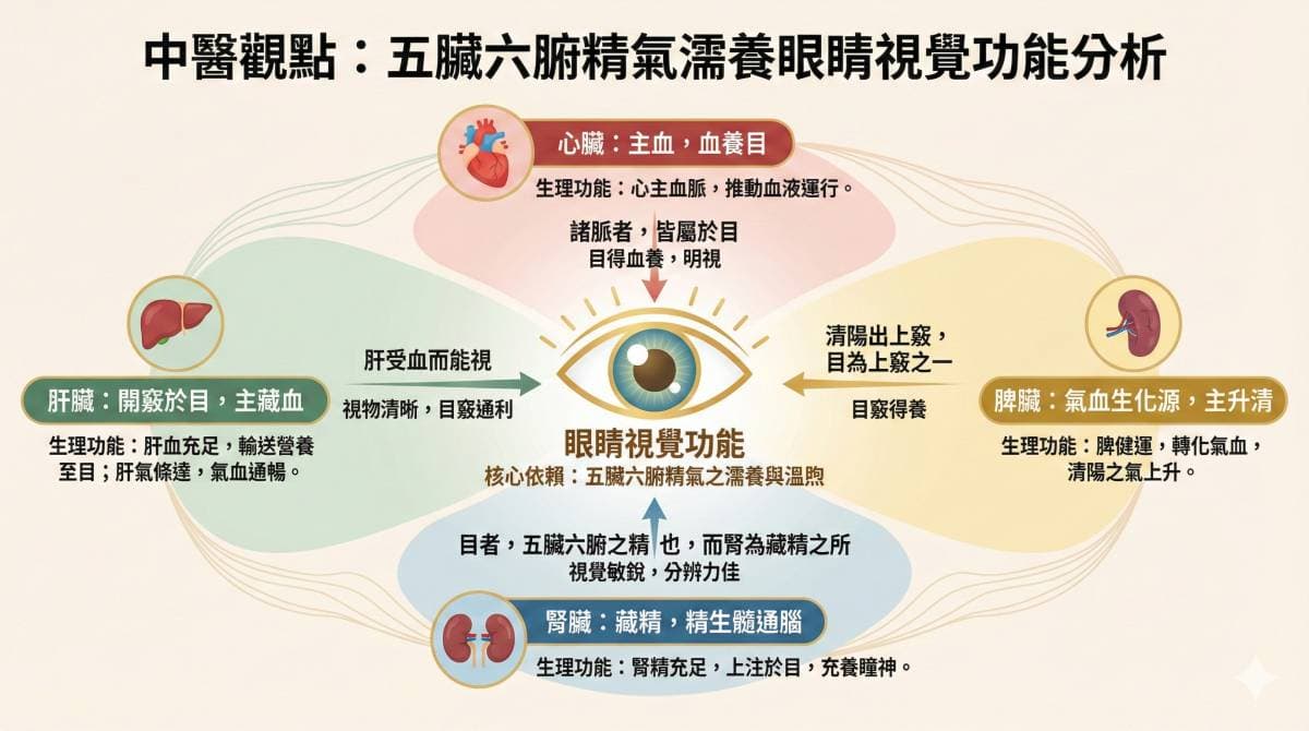 中醫的五臟與眼睛的關係密切
