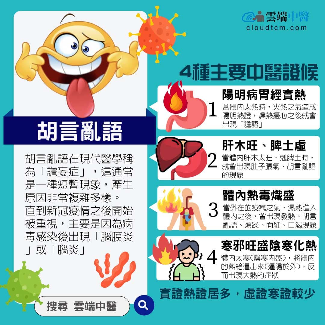 胡言亂語神志不清是怎麼了?從中醫經絡,證候與中藥理解！