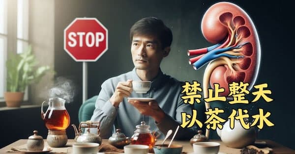不要整天以茶代水，容易出現腎結石