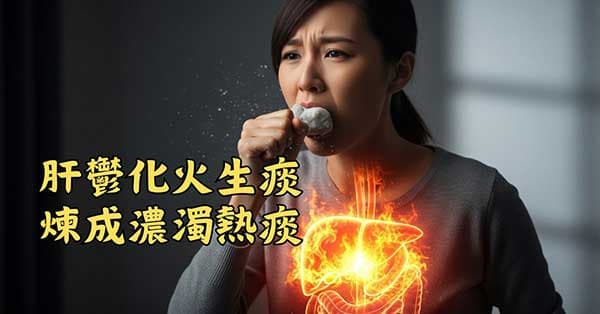 肝鬱化火生痰，煉成濃濁熱痰