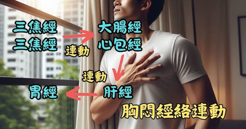 造成胸悶的經絡連動關係