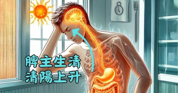 脾胃的升清力量，會影響到頭部