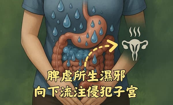 脾虛濕邪下注時，容易產生白帶