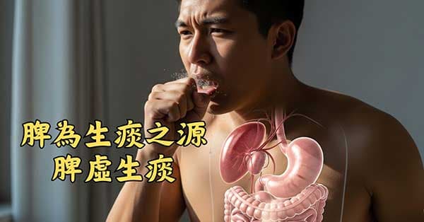脾為生痰之源，脾虛的人容易有痰