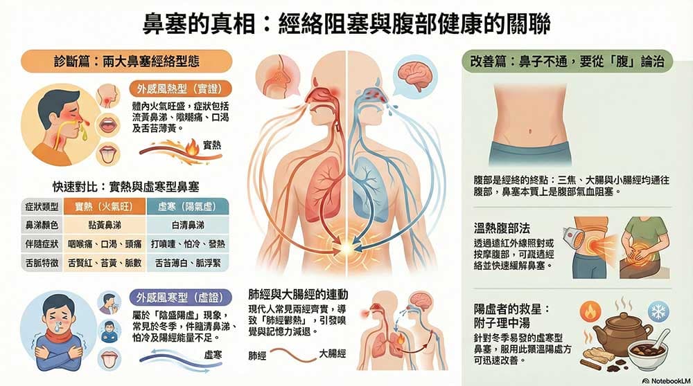 鼻塞的經絡類型
