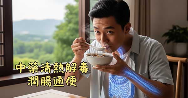 乙字湯清熱解毒，潤腸通便