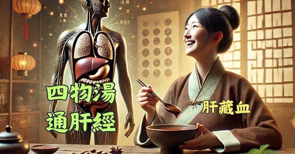 四物湯通肝經，肝藏血