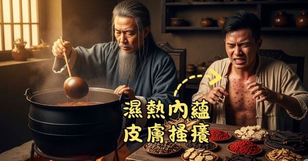體內濕熱時，很容易出現皮膚搔癢
