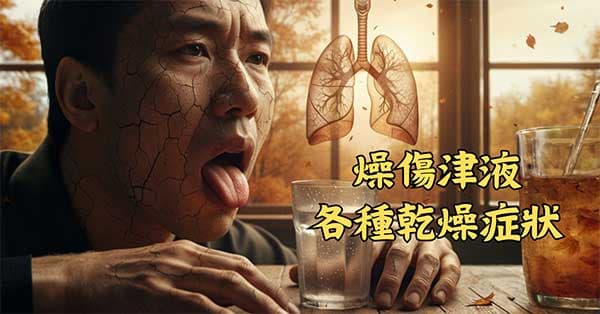 燥傷津液，會出現各種乾燥症狀