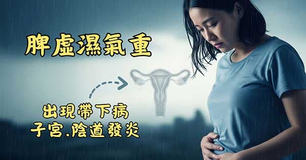 女性脾虛體內濕氣重時，容易出現白帶