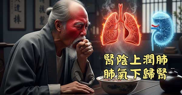 腎陰上潤肺，肺氣下歸腎