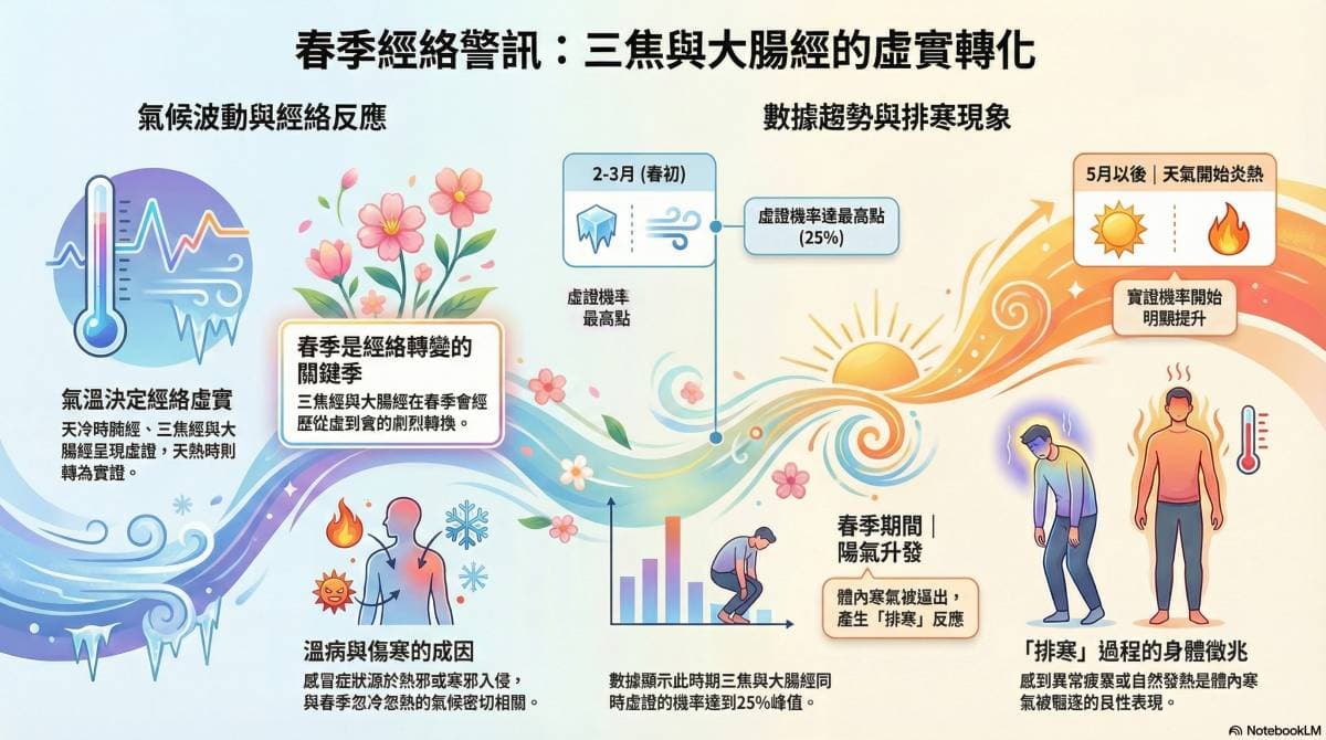 觀察肺經、大腸經與春季傷寒現象