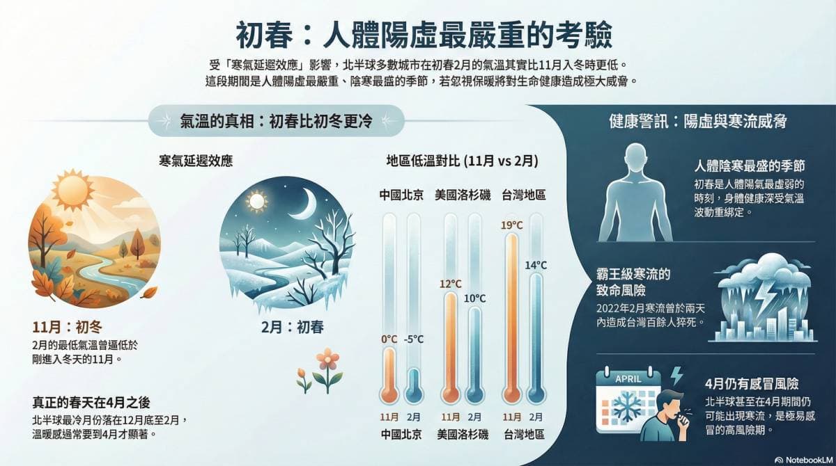 北半球初春的溫度其實是最低的