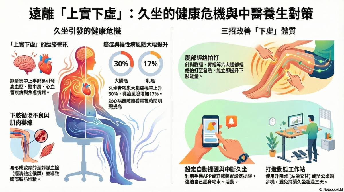 久坐的危機及改善方法