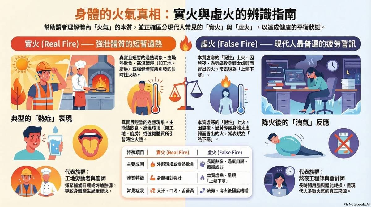 判斷體內的實火及虛火