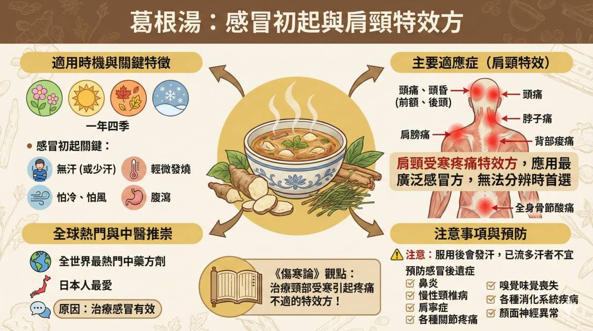 葛根湯可以改善感冒時肩頸酸痛