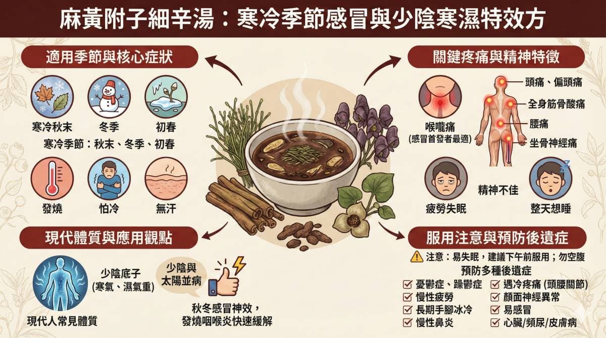 麻黃附子細辛湯是寒性體質常用感冒方劑