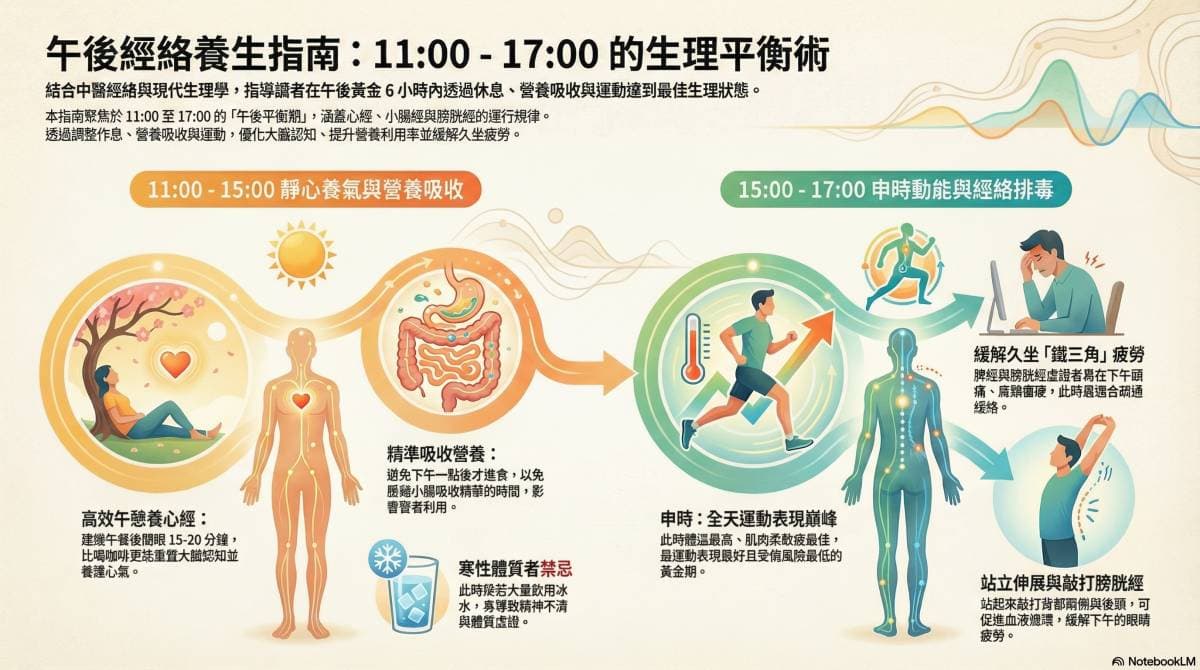 午後平衡期：吸收與排毒