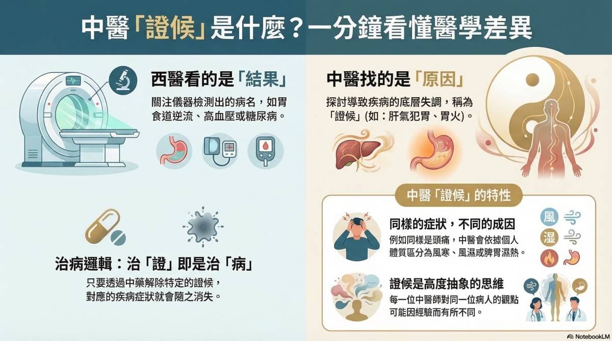 西醫與中醫對證候的概念差異性