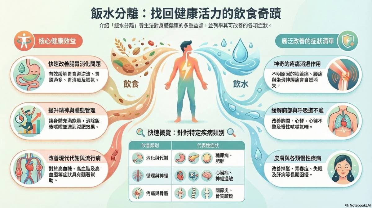 飯水分離養生法可以預防或改善很多疾病
