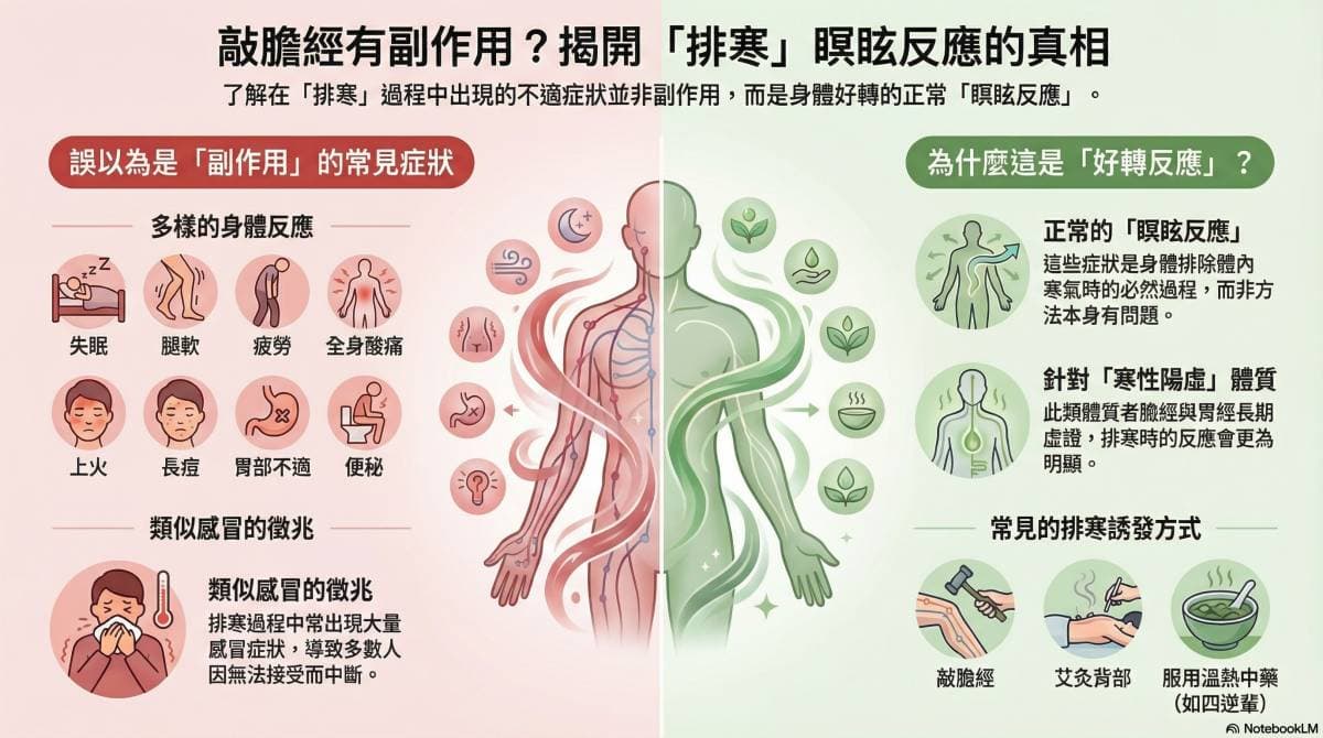 有些人無法接受敲膽經的副作用