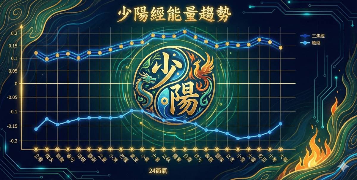 少陽經的經絡平衡指數趨勢