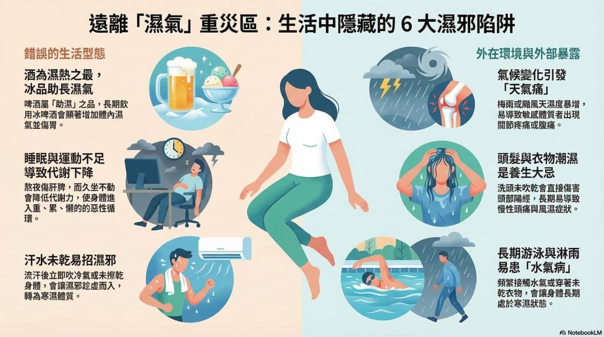 造成體內寒濕的生活習慣