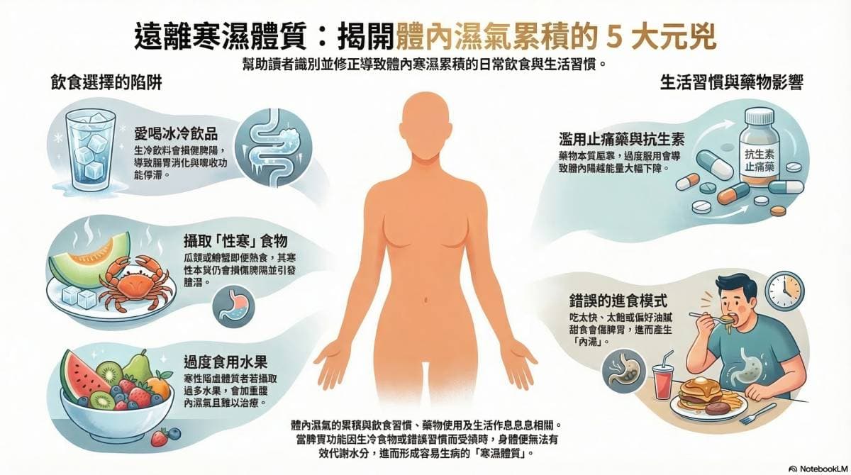 造成體內寒濕的生活習慣