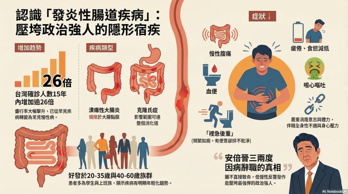 發炎性腸道疾病可以壓垮任何強人
