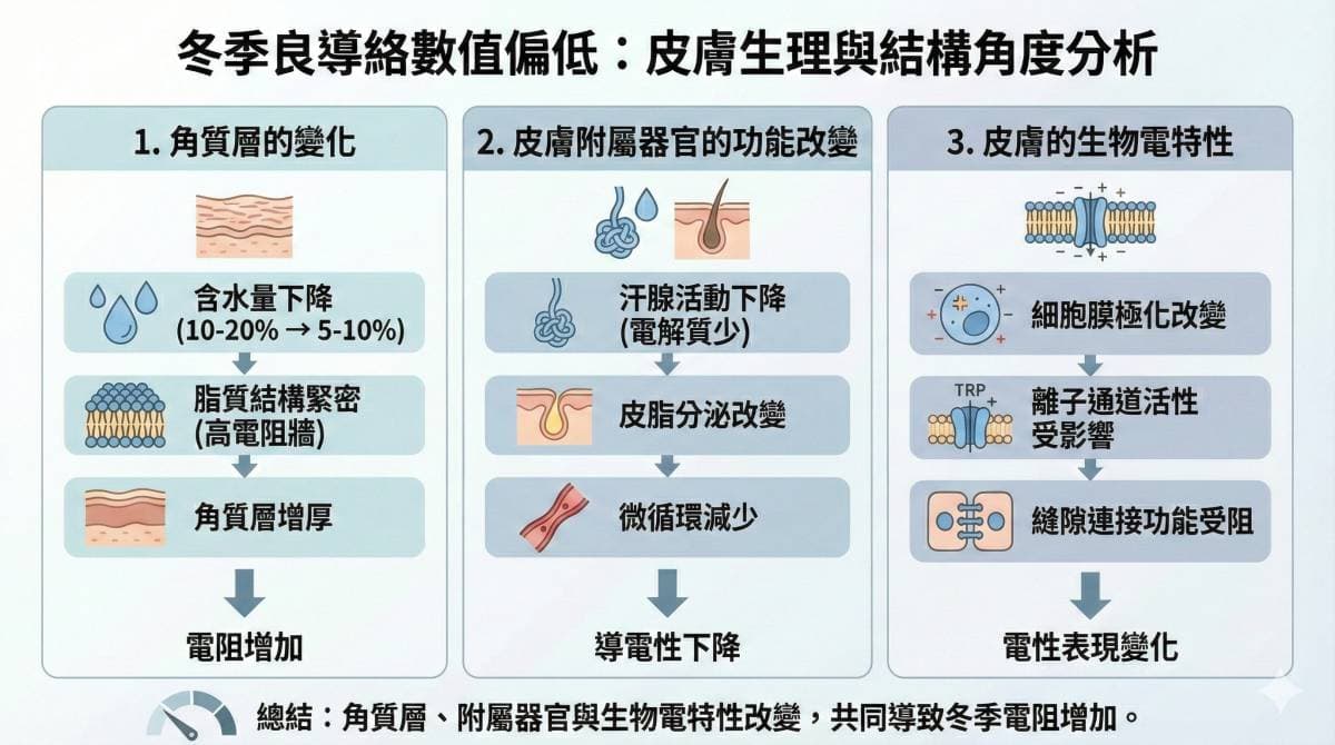 從皮膚的角度來理解，冬季體能數值低下原因