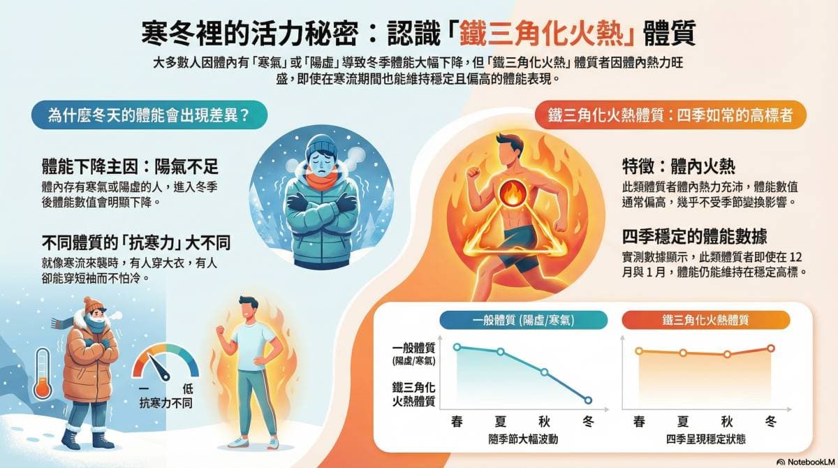 鐵三角經絡體質，在冬季依然體能數值穩定