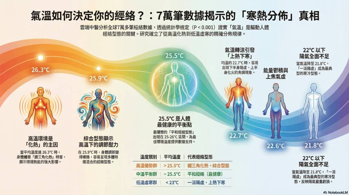 從大量數據找出經絡型態與溫度的關係