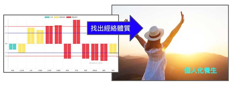 找出自己的經絡體質，就可以進行個人化養生