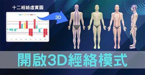 親愛的，雲端中醫把「十二經絡虛實圖」變成3D了！