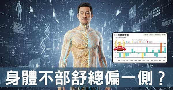 身體疼痛與不舒服總偏一側？經絡數據下的左右差異！