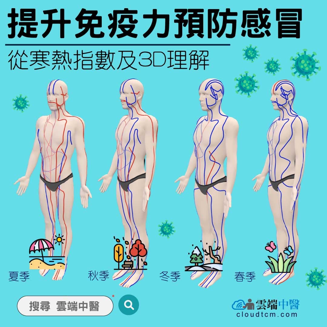一年四季體內寒熱的經絡變化